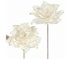 Dirbtinė gėlė Springos balta-aukso 74 cm