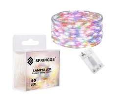 Springos Mikro LED lempų girlianda 50 LED, daugiaspalvė, 4,9 m