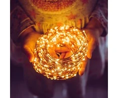 Springos Mikro girlianda 100 LED šilta balta 9,9 m