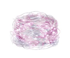 Springos LED girlianda 100 mikro lempučių, šaltai balta ir rožinė, 9,9 m