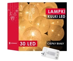 Springos Dekoratyvinė šviesų girlianda 30 LED, šilta balta spalva, 6,1 m