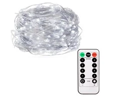 Springos Kalėdinės lemputės su šaltai balta šviesa, 100 LED, 9,9 m