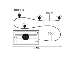 Kalėdų girlianda Springos CL0103 9,9 m, 100 LED, mėlyna