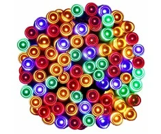 Kalėdinės lemputės Springos su programuotoju ir nuotolinio valdymo pultu, 9 m, 120 LED