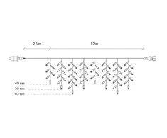 Kalėdinė šviesos užuolaida Springos CL0301 300 LED