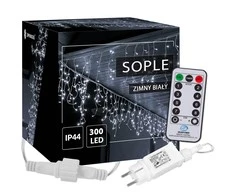 Springos Kalėdinė girlianda šaltai balta 300 LED