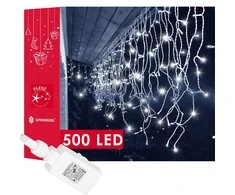 Kalėdinės lemputės Springos 500 LED, 20 m, šaltai baltos, lauko ir vidaus naudojimui
