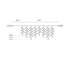Kalėdinė LED girlianda Springos CL0518, 500 LED, 20 m