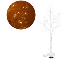 Dekoratyvinis beržo imitacijos medis Springos 180 cm su 96 LED