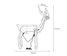 Kalėdinė dekoracija, elnias, Springos CL1228, 288 LED, 115 cm