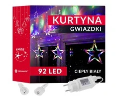Girlianda Springos 92 LED Žvaigždžių Užuolaida su 8 Funkcijomis