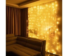 Vielinės lempos užuolaidos Springos 3x3 m, 300 LED, šilta balta