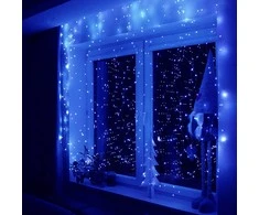 Springos LED Užuolaidėlė 300 mėlynų lempučių 3x3 m su nuotolinio valdymo pultu
