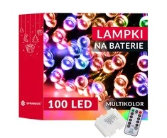 Šviesos girlianda Springos su 100 LED, 10 m, daugiaspalvė