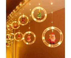 Kalėdinė girlianda Springos 110 LED su figūrėlėmis, USB, šiltai balta