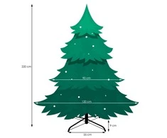 Springos Kalėdinė eglutė deimantinė pušis 220 cm