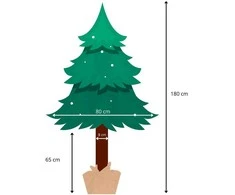 Dirbtinė Kalėdų eglutė Springos CT0114, 180 cm, pušis ant kamieno