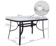 Springos Lauko stalas 120x70 cm