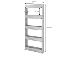 Springos HA1021 SZAFKA NA KÓŁKACH 5 lentynos