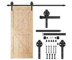 Stumdomų durų sistema Springos HA5007, 183 cm, juoda