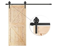 Stumdomų durų sistema Springos HA5007, 183 cm, juoda