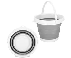 Springos Sulankstomas kibiras 10L pilkas/baltas
