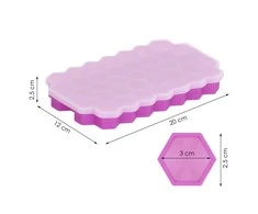 Silikoninė ledo forma Springos 20x12 cm violetinė