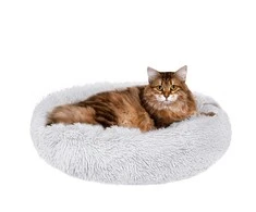 Springos Minkštas guolis šunims ir katėms, 90 cm, pilkas