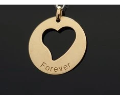 Auksinis pakabukas "forever širdelė" Praba: 585