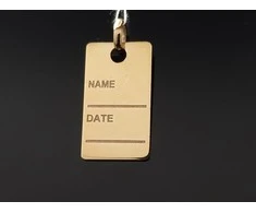 Auksinis pakabukas plokštelė "Name Date" Praba: 585