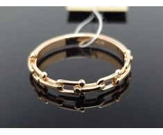 Auksinis žiedas su ornamentais Praba: 585