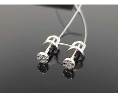 Best Diamonds Balto aukso auskarai su briliantais Praba: 585