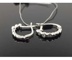 Best Diamonds Balto aukso auskarai su briliantais Praba: 585