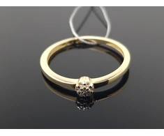 Best Diamonds Geltono aukso žiedas su briliantais