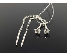 Best Diamonds Kabantys auksiniai auskarai su briliantais Praba: 585