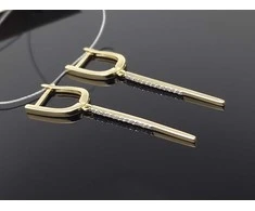 Best Diamonds Kabantys auksiniai auskarai su briliantais Praba: 585