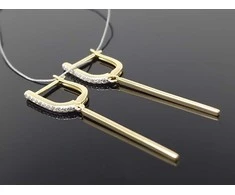 Best Diamonds Kabantys auksiniai auskarai su briliantais Praba: 585