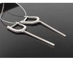 Best Diamonds Kabantys auksiniai auskarai su briliantais Praba: 585