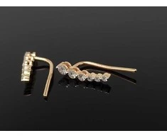 Best Diamonds Kabantys auksiniai auskarai su briliantais Praba: 585