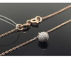 Best Diamonds Auksinė grandinėlė su baltais briliantais