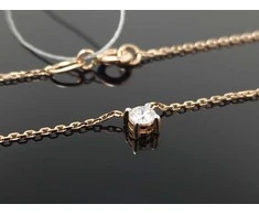 Best Diamonds Auksinė grandinėlė su briliantu