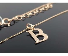 Best Diamonds Auksinė grandinėlė su raidele B ir briliantu
