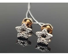 Best Diamonds Auksiniai auskarai su briliantais