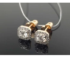 Best Diamonds Auksiniai auskarai su briliantais
