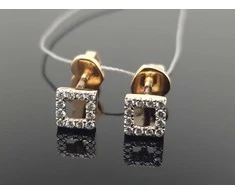 Best Diamonds Auksiniai auskarai su briliantais