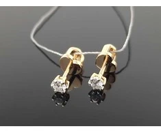 Best Diamonds Auksiniai auskarai su briliantais