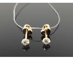 Best Diamonds Auksiniai auskarai su briliantais