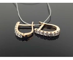 Best Diamonds Auksiniai auskarai su briliantais