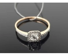 Best Diamonds Auksinis žiedas su briliantais