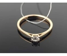 Best Diamonds Auksinis žiedas su briliantu